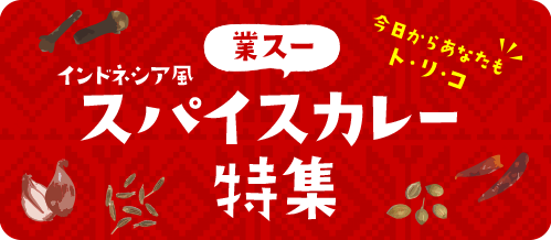 業スー インドネシア風スパイスカレー特集 今日からあなたもト・リ・コ